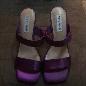 Steve Madden Purple Satin Heels